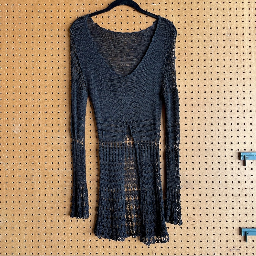 VINTAGE MESH KNIT LONG SLEEVE TOP